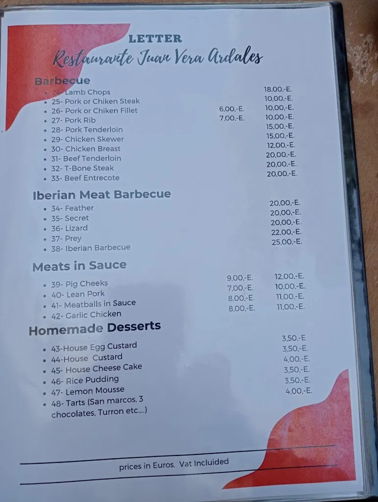 Menu_Bar Restaurante Juan Vera_Ardales_image_4