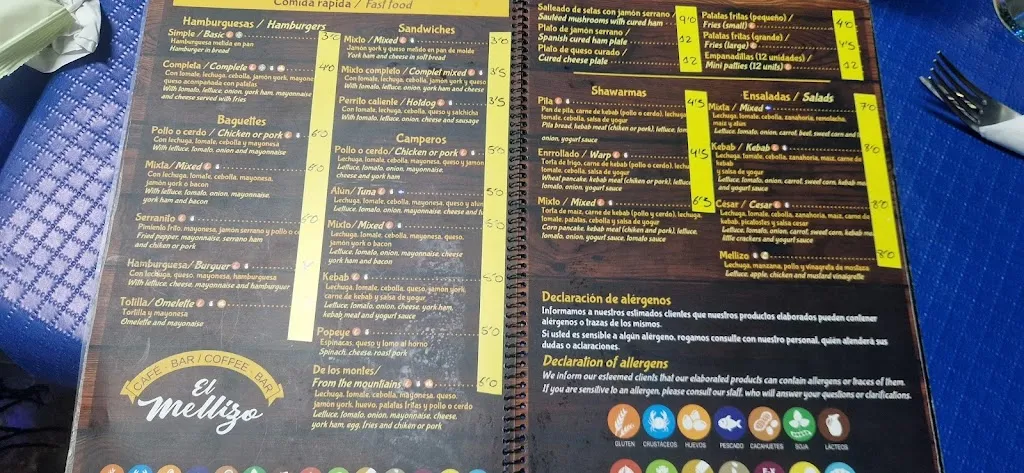 Menu_Bar El Mellizo_Ardales_image_1