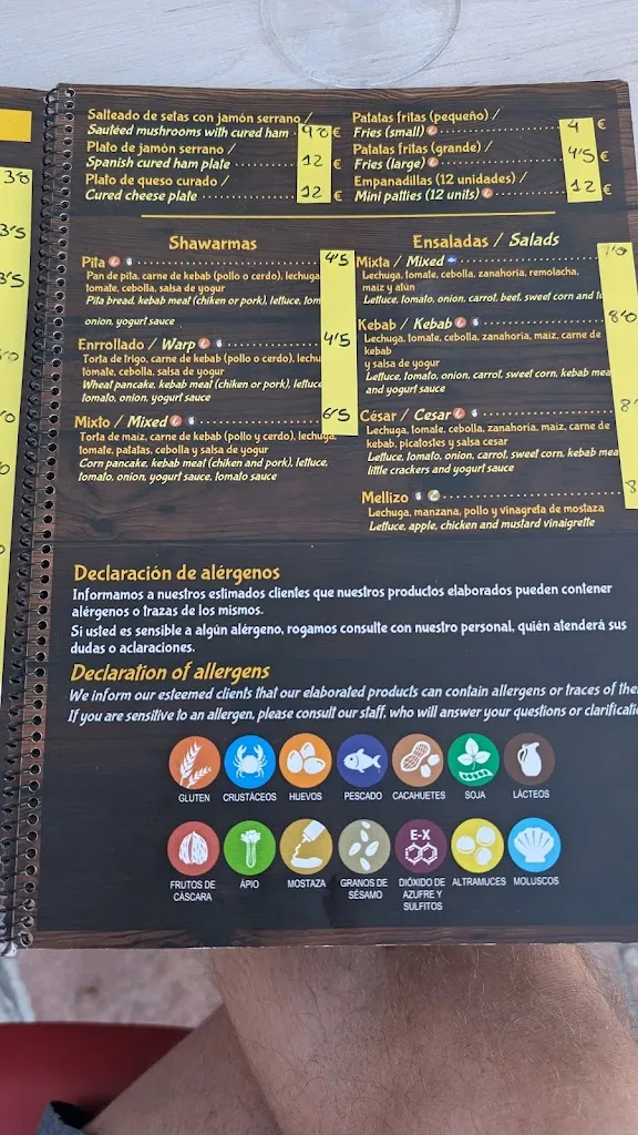 Menu_Bar El Mellizo_Ardales_image_2