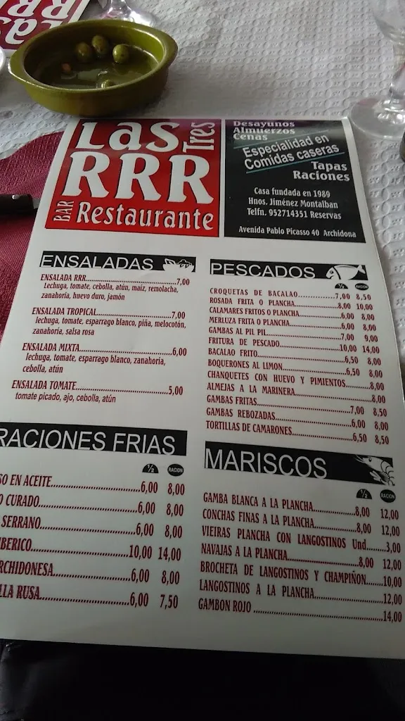 Menu_Las Tres RRR_Archidona_image_1