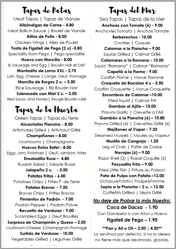 Menu_RAFEL Restaurant_Pego_image_4