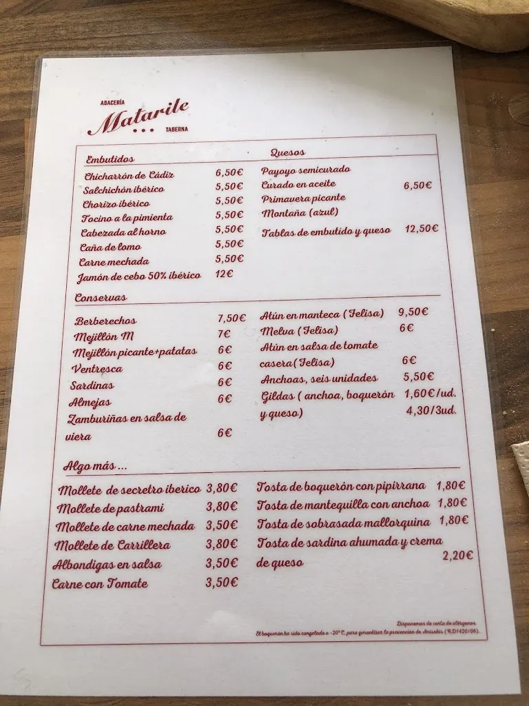 Menu_Matarile Abaceria - Taberna_Archidona_image_1