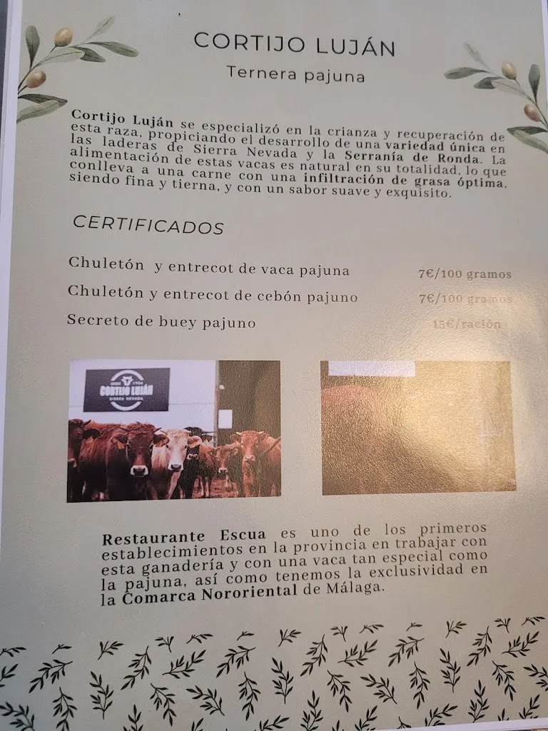 Menu_Hotel Escua_Archidona_image_1