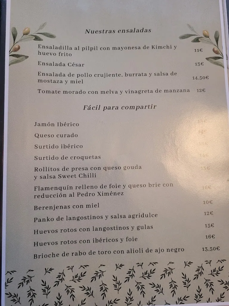 Menu_Hotel Escua_Archidona_image_3