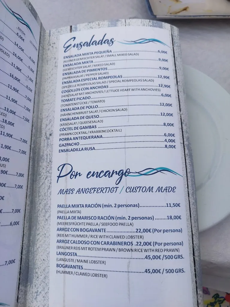 Menu_Chiringuito Rompeolas_Algarrobo_immagine_2