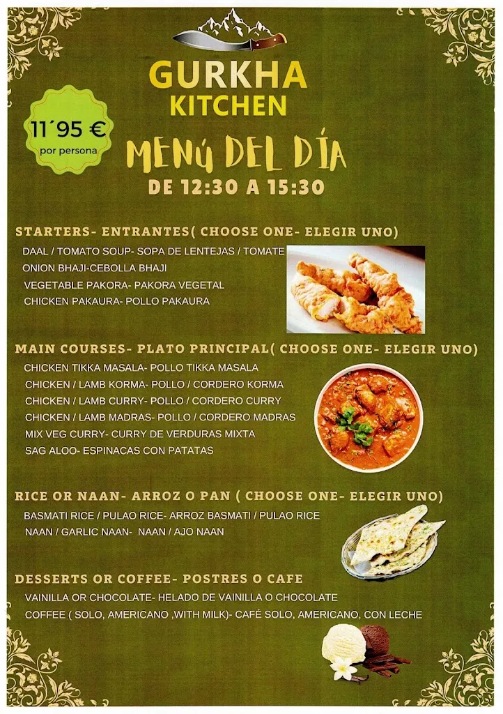 Menu_Gurkha Kitchen Nepalí Indian Restaurant Algarrobo Costa - Mezquitilla_Algarrobo_image_3