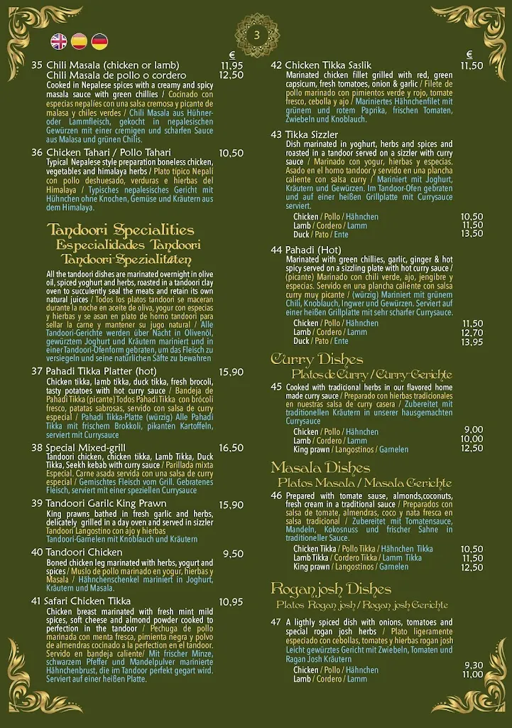 Menu_Gurkha Kitchen Nepalí Indian Restaurant Algarrobo Costa - Mezquitilla_Algarrobo_image_4