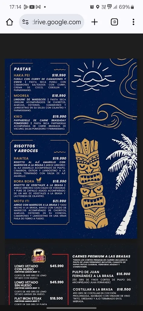 Menu_Cinco Océanos Sunset Restaurant_Algarrobo_image_3