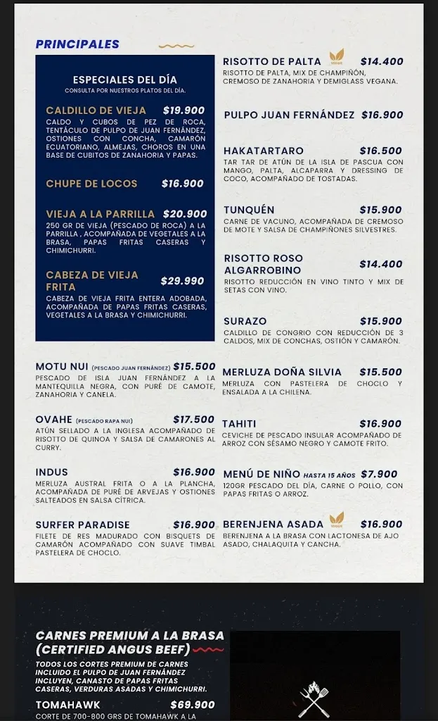 Menu_Cinco Océanos Sunset Restaurant_Algarrobo_image_4