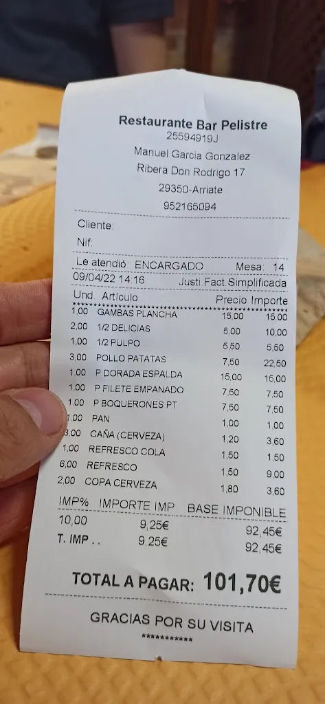 Menu_Bar Venta Pelistre Ronda_Arriate_image_1