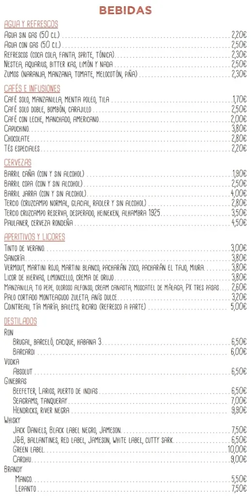 Menu_Restaurante Las Maravillas_Arriate_image_1