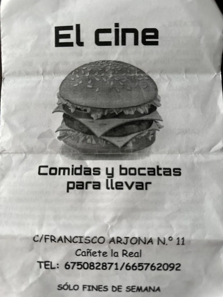 El cine - Comidas y bocatas para llevar restaurant in Cañete la Real