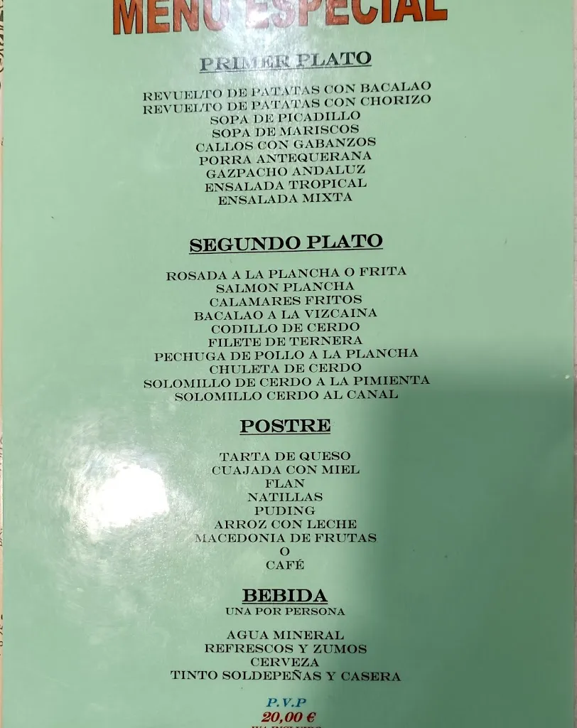 Menu_Hotel Mesón Los Chopos_Campillos_image_1