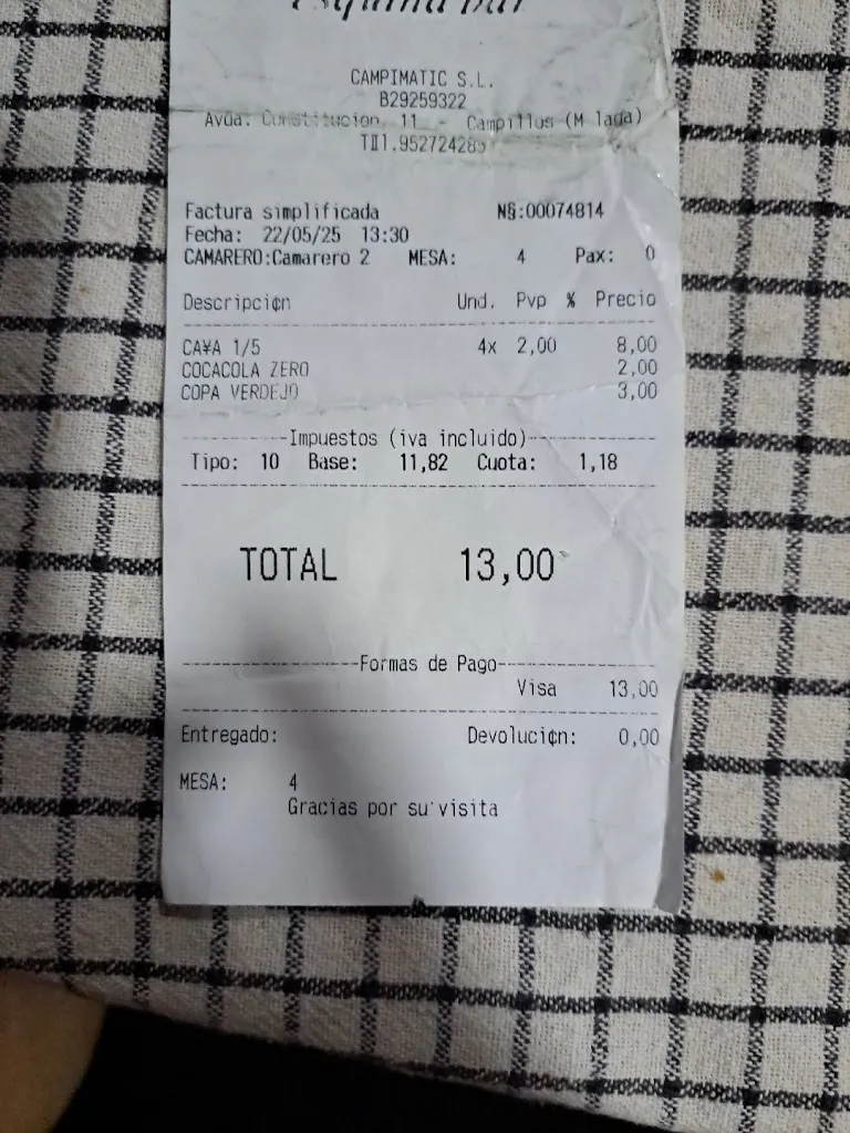 alejandro fernandez_Bar La Esquina_Campillos_review