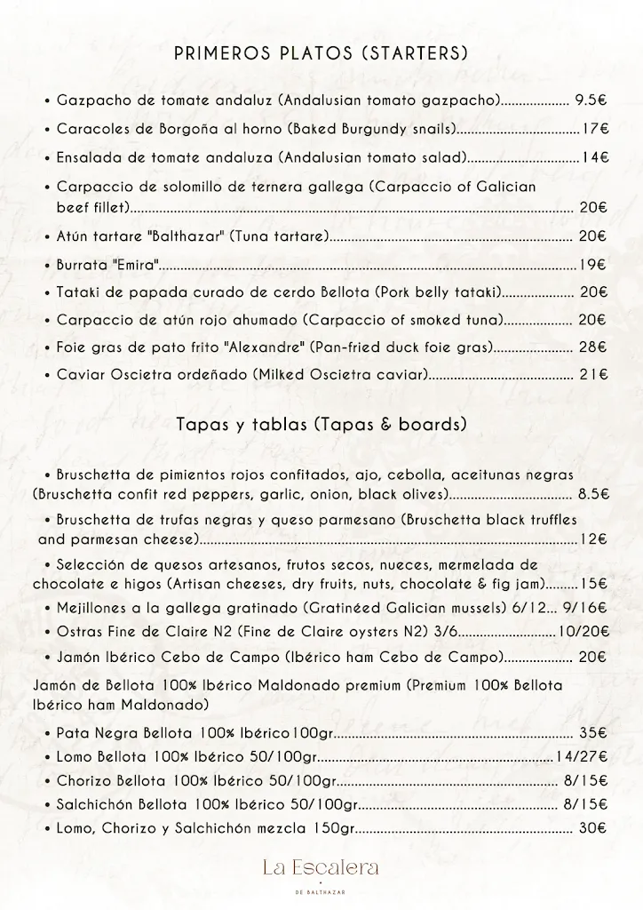 Menu_La Escalera De Balthazar_Benahavís_immagine_1