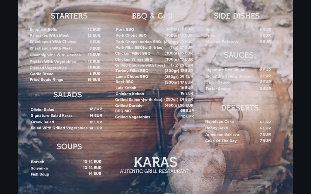 Menu_Karas Grill Restaurant_Benahavís_image_2
