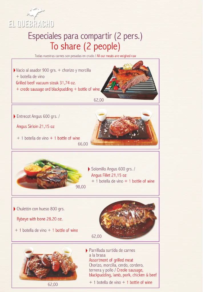 Menu_El Quebracho Argentinian Steak House_Benalmádena_image_1
