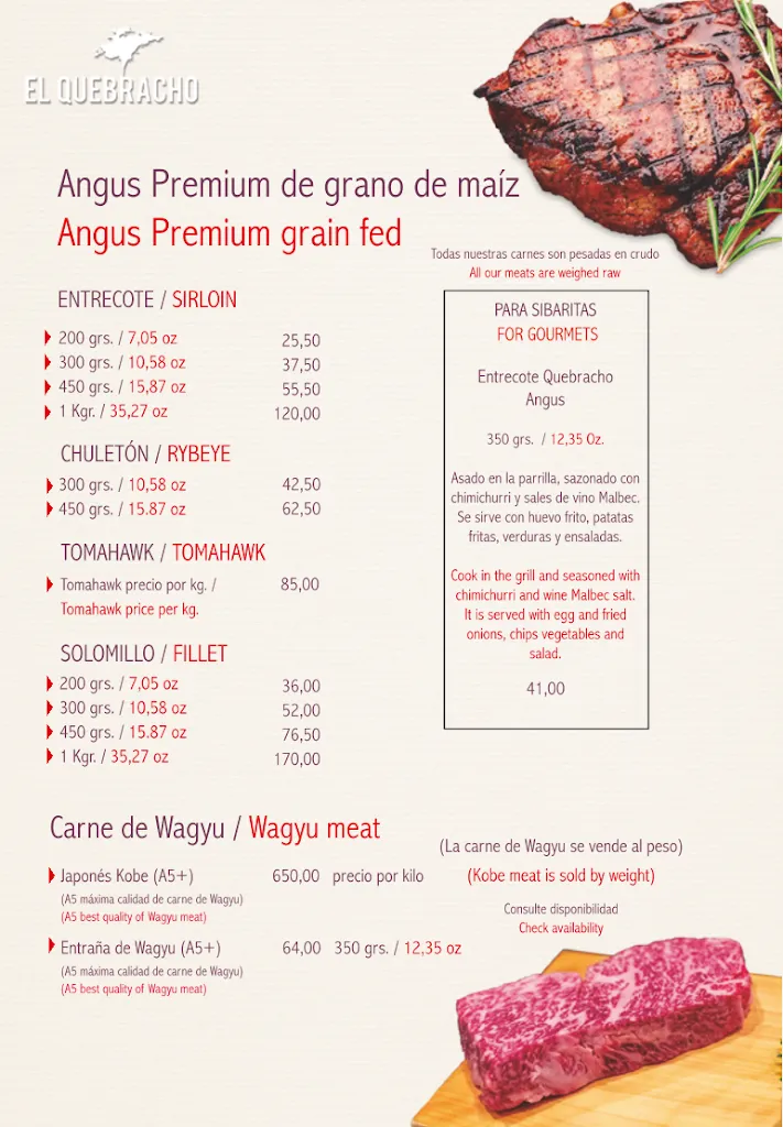 Menu_El Quebracho Argentinian Steak House_Benalmádena_image_4