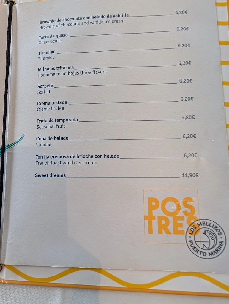 Menu_Los Mellizos Puerto Marina El Mero_Benalmádena_image_1