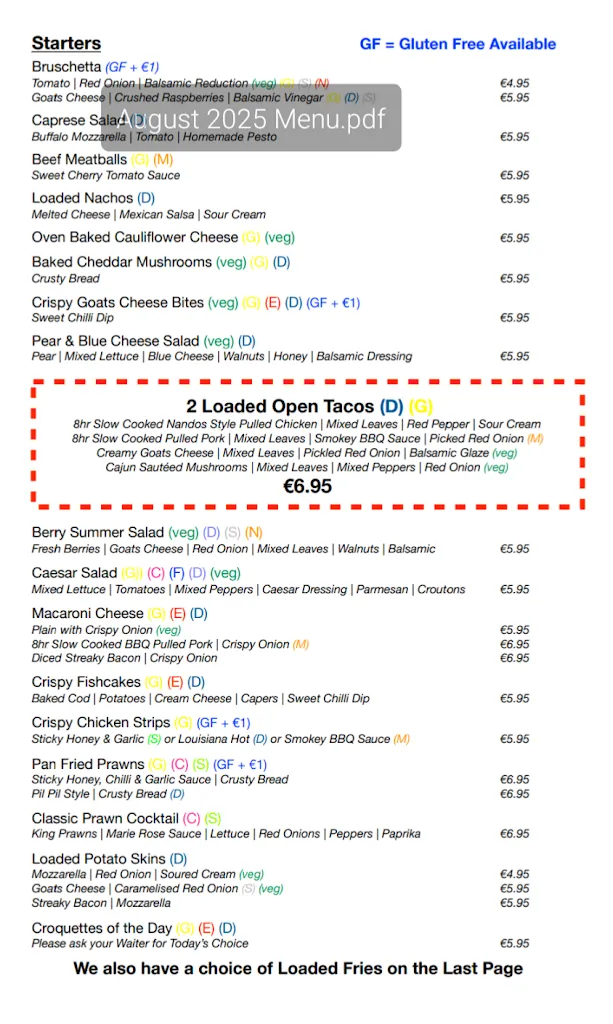 Menu_Coast to Coast_Benalmádena_image_4