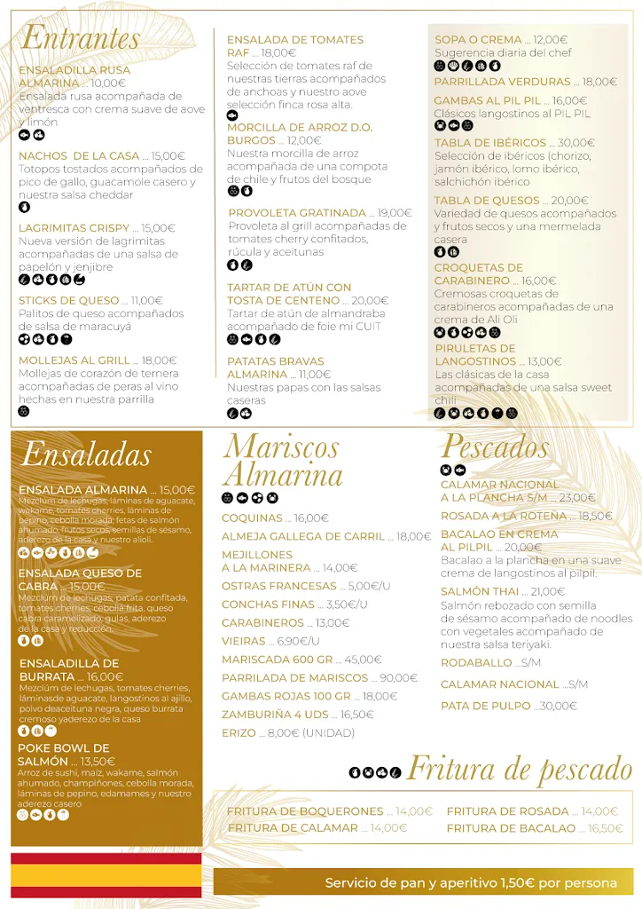 Menu_Restaurante Almarina Beach_Benalmádena_image_1