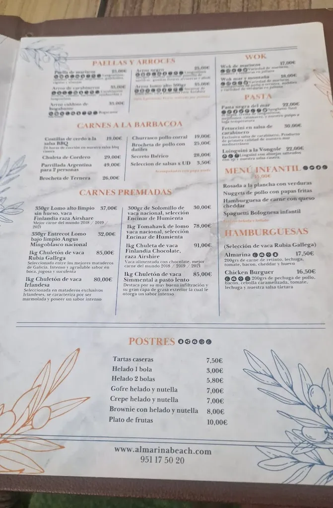 Menu_Restaurante Almarina Beach_Benalmádena_image_4