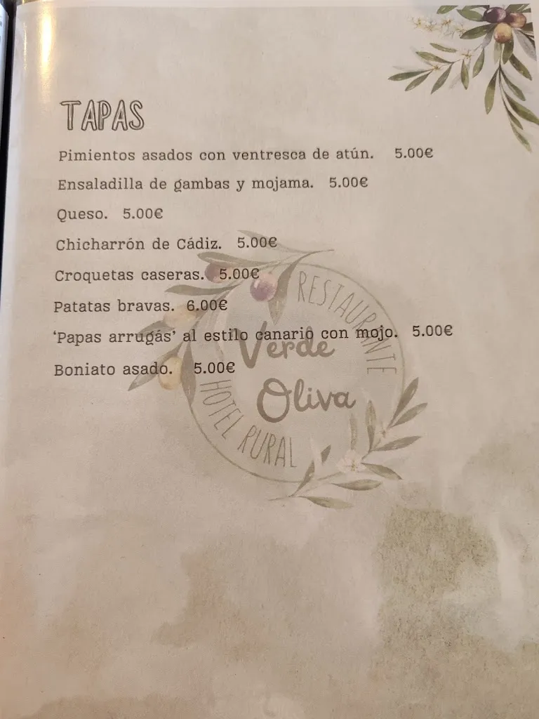 Menu_Hotel-Restaurante Verde Oliva_Comares_image_1