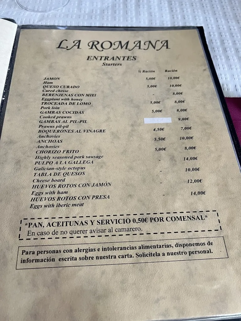 Menu_Restaurante La Romana_Casabermeja_image_1