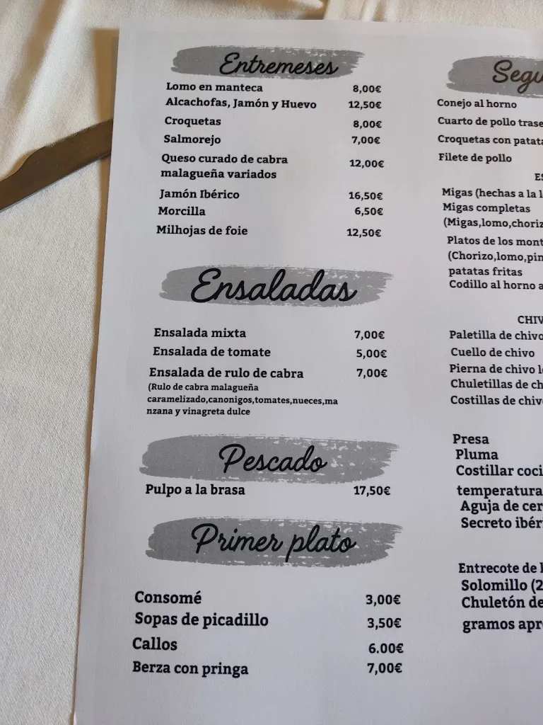 Menu_La Posada Restaurante_Casabermeja_immagine_2