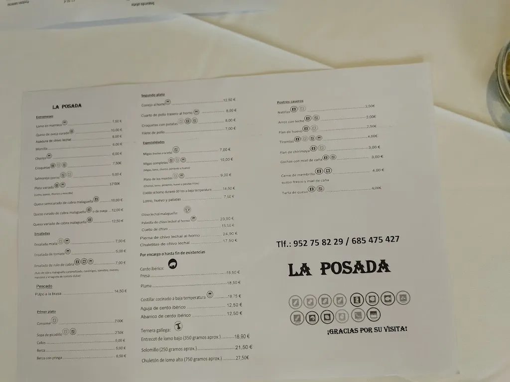 Menu_La Posada Restaurante_Casabermeja_immagine_4