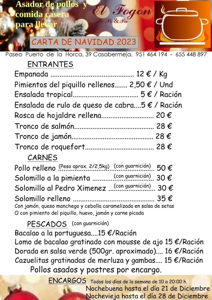 Menu_Restaurante El Fogón de PE & PA in Casabermeja_Casabermeja_image_1