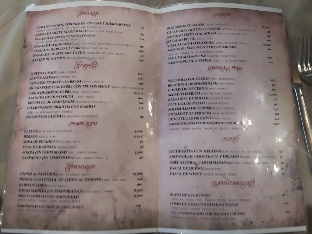 Menu_Restaurante Venta Pedro_Casabermeja_image_1