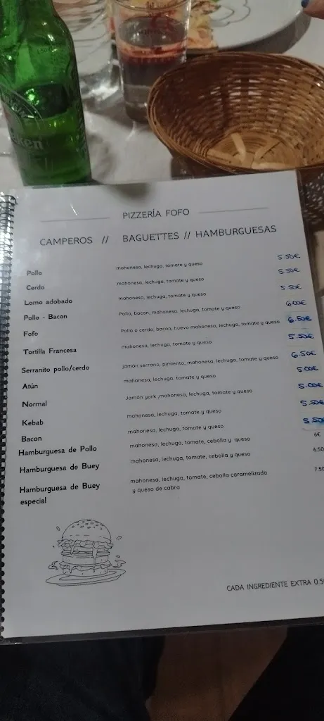 Menu_Pizzería Fofo Casabermeja_Casabermeja_immagine_2