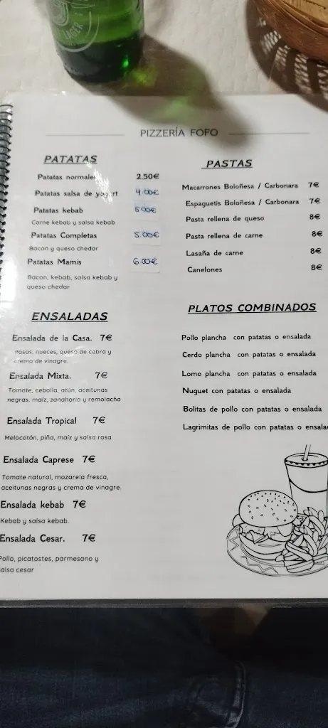 Menu_Pizzería Fofo Casabermeja_Casabermeja_immagine_3