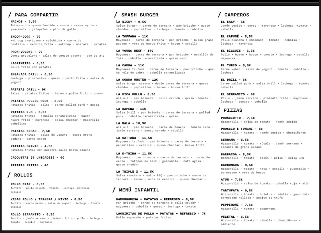 Menu_DRILL Burger_Casabermeja_image_1