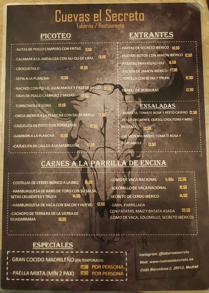 Menu_Cuevas El Secreto_Cuevas Bajas_image_1