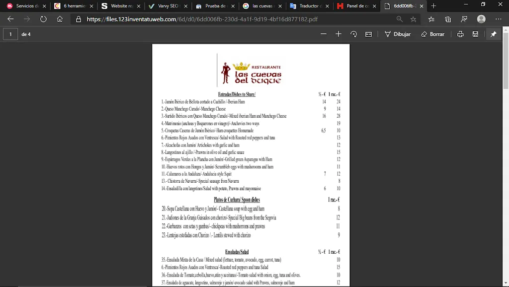 Menu_Las Cuevas del Duque_Cuevas Bajas_image_4