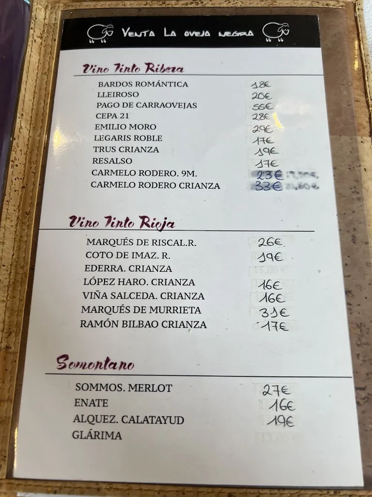 Menu_venta La oveja Negra_Cortes de la Frontera_image_1
