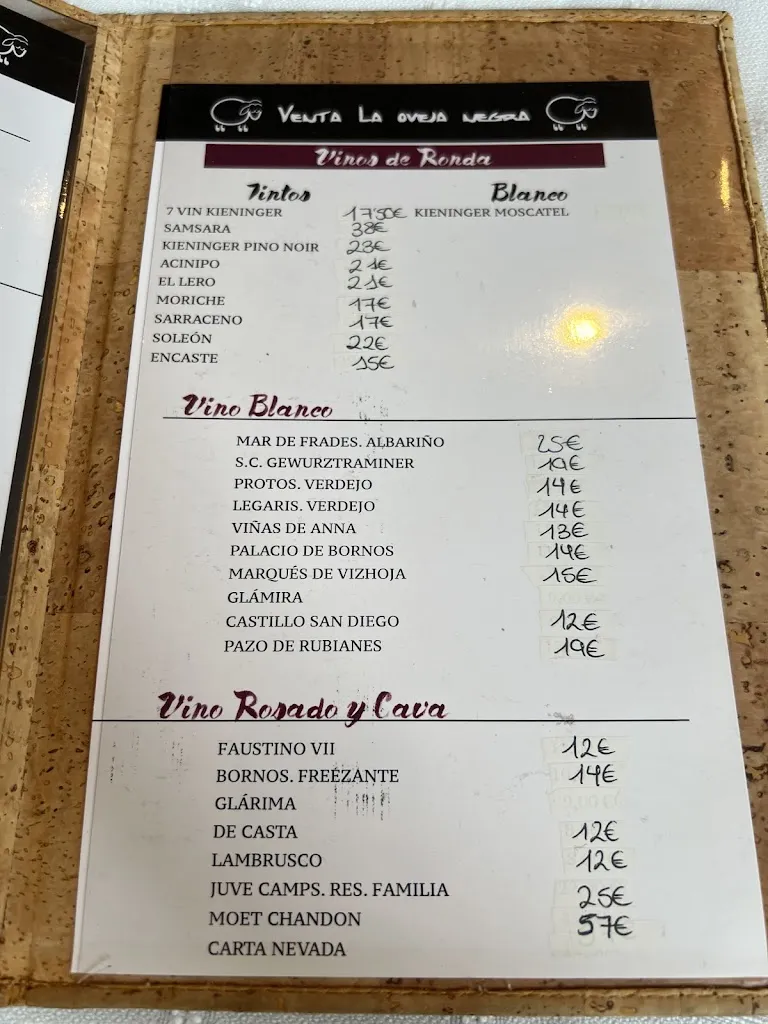 Menu_venta La oveja Negra_Cortes de la Frontera_image_2