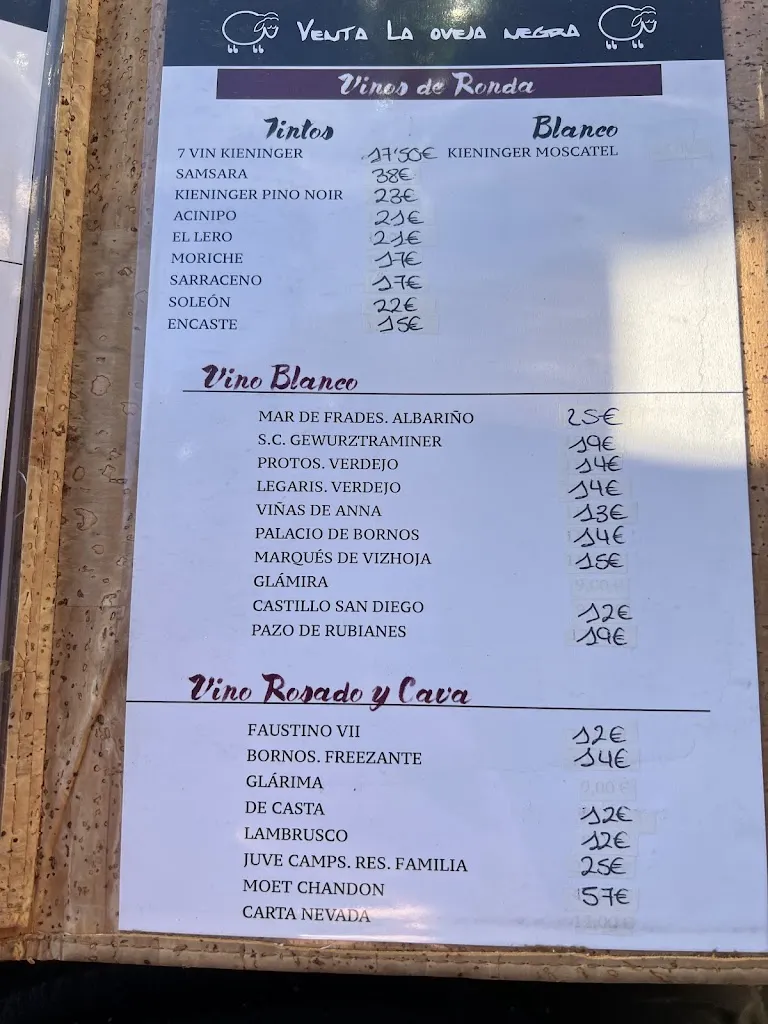 Menu_venta La oveja Negra_Cortes de la Frontera_image_4