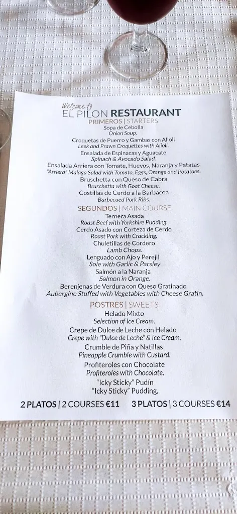 Menu_Restaurante El Pilón_Cómpeta_immagine_1