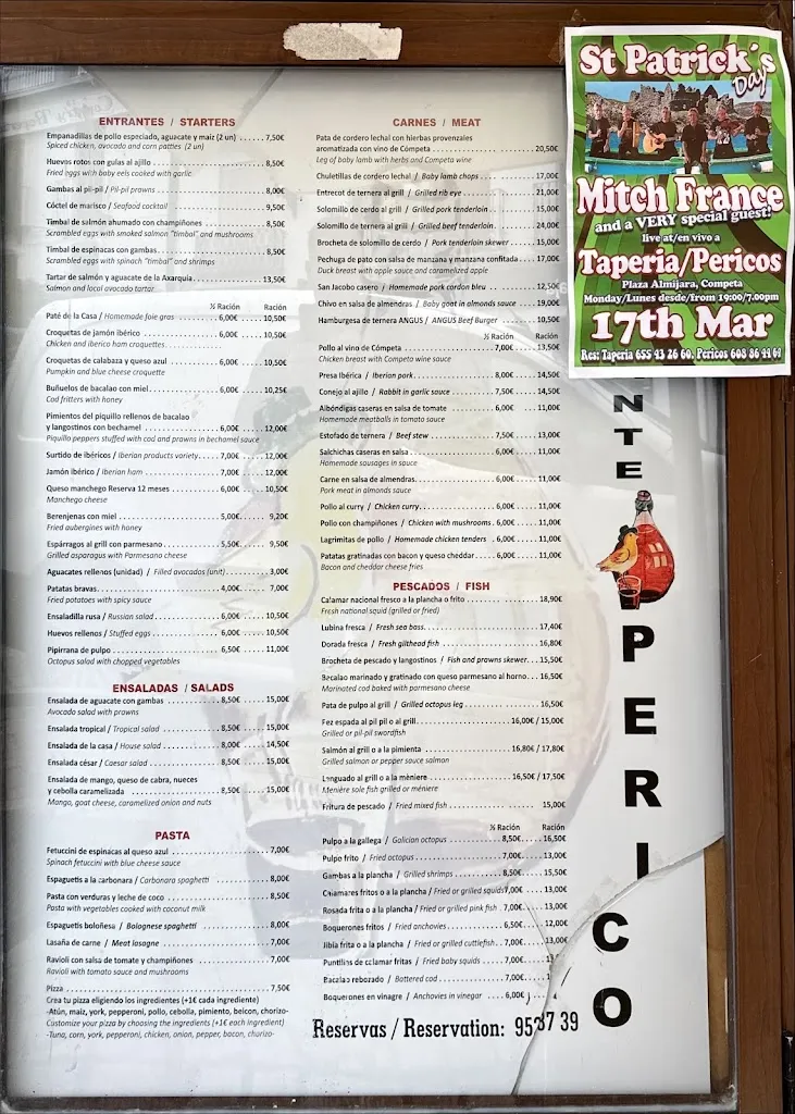 Menu_Bar Restaurante Casa Perico_Cómpeta_image_1