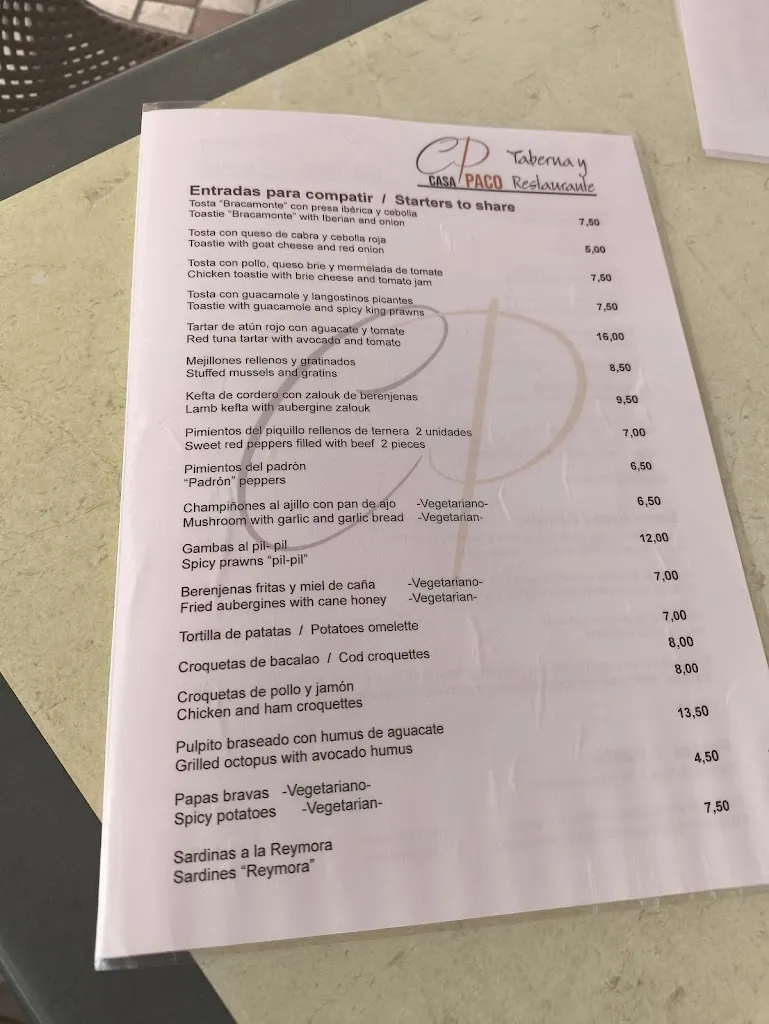 Menu_Bar Restaurante Casa Perico_Cómpeta_image_2