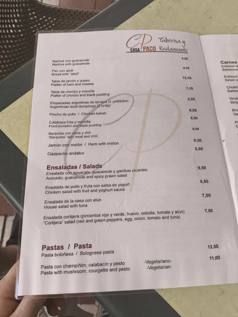 Menu_Bar Restaurante Casa Perico_Cómpeta_image_4