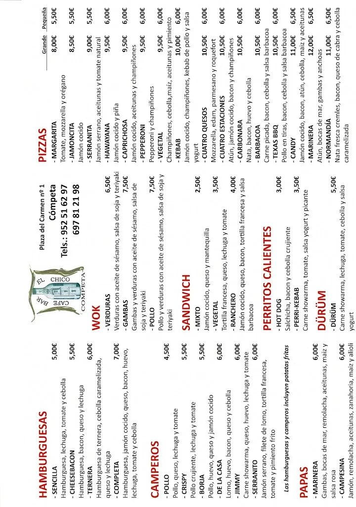 Menu_Café Bar El Chico_Cómpeta_image_1