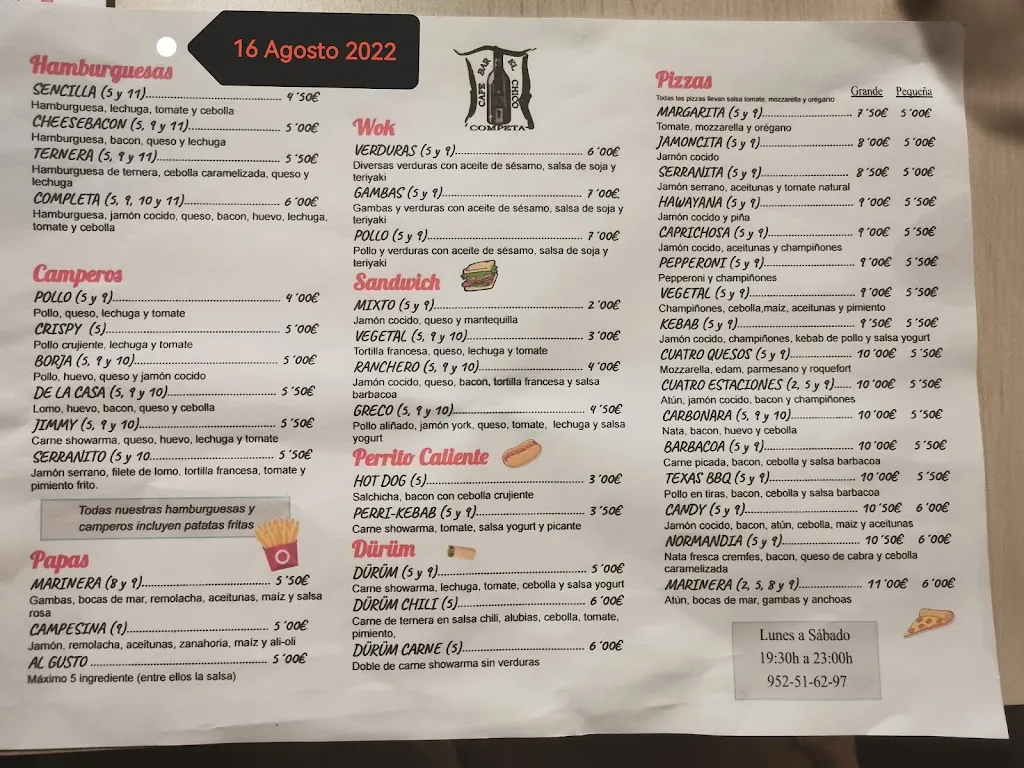 Menu_Café Bar El Chico_Cómpeta_image_2