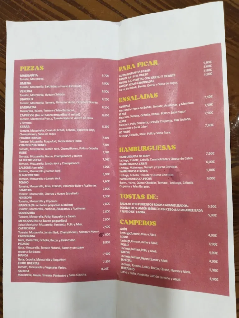 Menu_Pizzeria Picasso_Cuevas del Becerro_image_1