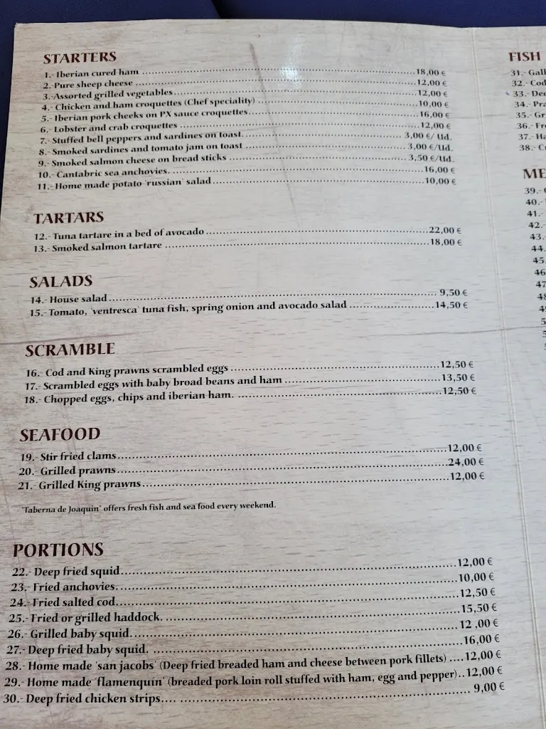 Menu_La Taberna de Joaquín_Fuente de Piedra_image_2