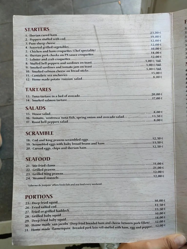 Menu_La Taberna de Joaquín_Fuente de Piedra_image_4