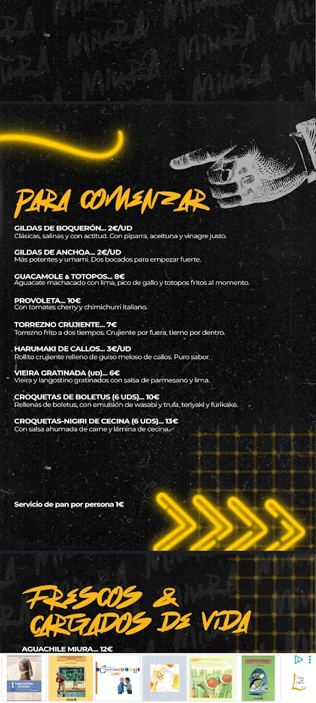 Menü_MIURA | Tragos y Bocados_Cártama_Bild_1